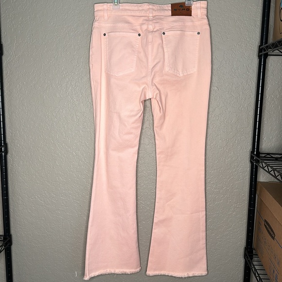Etro Jeans With Embroidered Floral Detail Frayed hem Italy - Picture 7 of 16